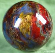 Huge 81mm(3.2 Gold & Red Pietersite Sphere, Gemstone Chatoyant