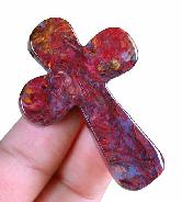 Pietersite Cross Pendant Carving