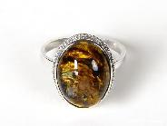 Size 9 1/2, Pietersite Crystal Ring, 925 Sterling Silver