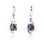 Pietersite Carved Crystal Earrings, 925 Sterling Silver