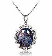 Pietersite Crystal Pendant, 925 Sterling Silver