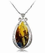 Pietersite Crystal Pendant, 925 Sterling Silver