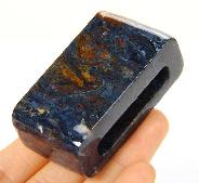 Pietersite Carved Buckle, Gemstone, Chatoyant