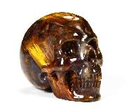 Pietersite Carved Crystal Skull, Gemstone, Chatoyant