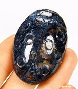 Pietersite Carved Big Dipper ladybug, Gemstone, Chatoyant