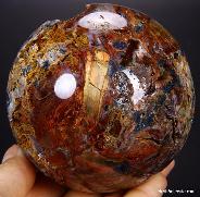 3.2" Pietersite Carved Crystal Sphere, Crystal Ball