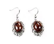 Pietersite Earrings, 925 Sterling Silver