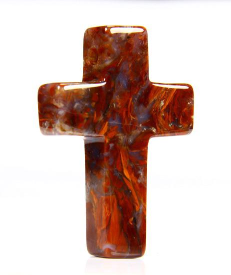Pietersite Crystal Cross Pendant