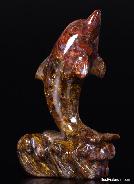 Pietersite Carved Dolphin, Gemstone, Chatoyant