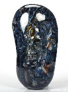 Pietersite Carved Skull, Gemstone, Chatoyant