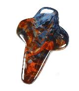 Pietersite Carved Cross Pendant, Gemstone, Chatoyant