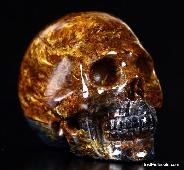 1.3" Pietersite Carved Skull, Gemstone, Chatoyant