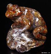 Pietersite Carved Crystal Frog