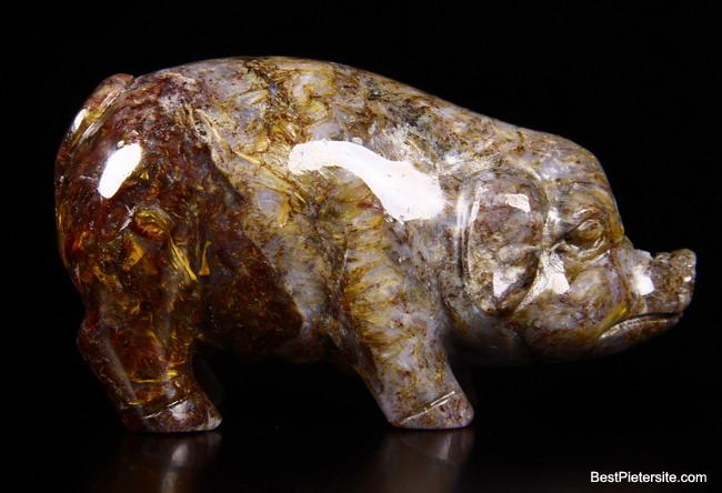 Pietersite Crystal Pig