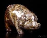 Pietersite Carved Crystal Pig