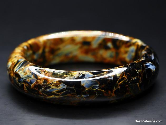 Pietersite Carved Crystal Bangle - Offering the best pietersite