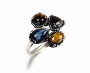 Pietersite Ring, 925 Sterling Silver