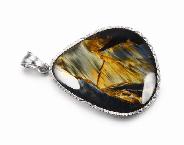 Pietersite Pendant, 925 Sterling Silver